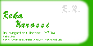 reka marossi business card